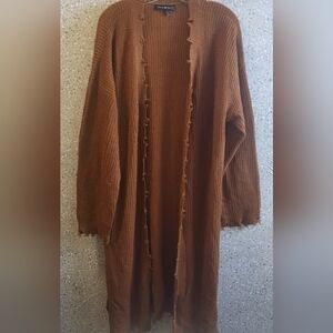 Derek Heart, Sweater,‎ Long, Rust/Orange,Distressed Trim Design, Womens  Size 3X